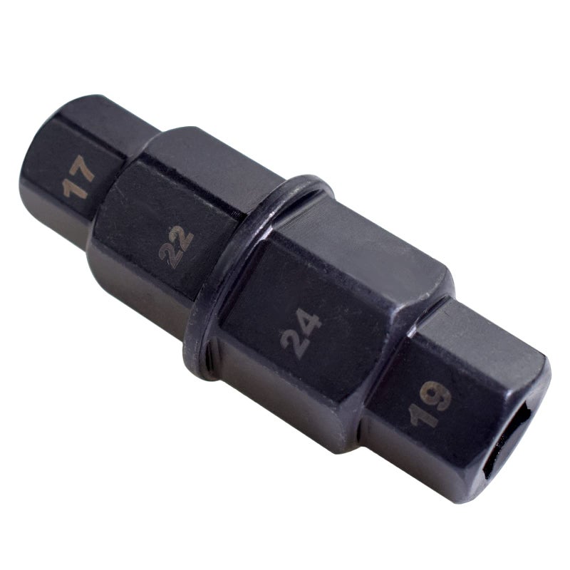 Alltooetools Motorcycle Front Rear Wheel Axle Hex Spindle Driver Socket Tool 17/19/22/24mm - Image 1